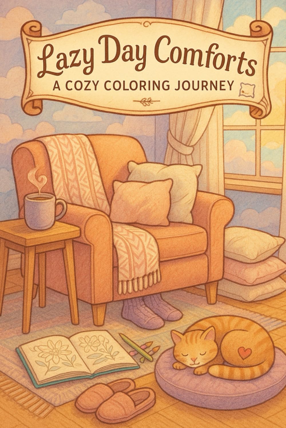 Lazy Day Comforts: A Cozy Coloring Journey