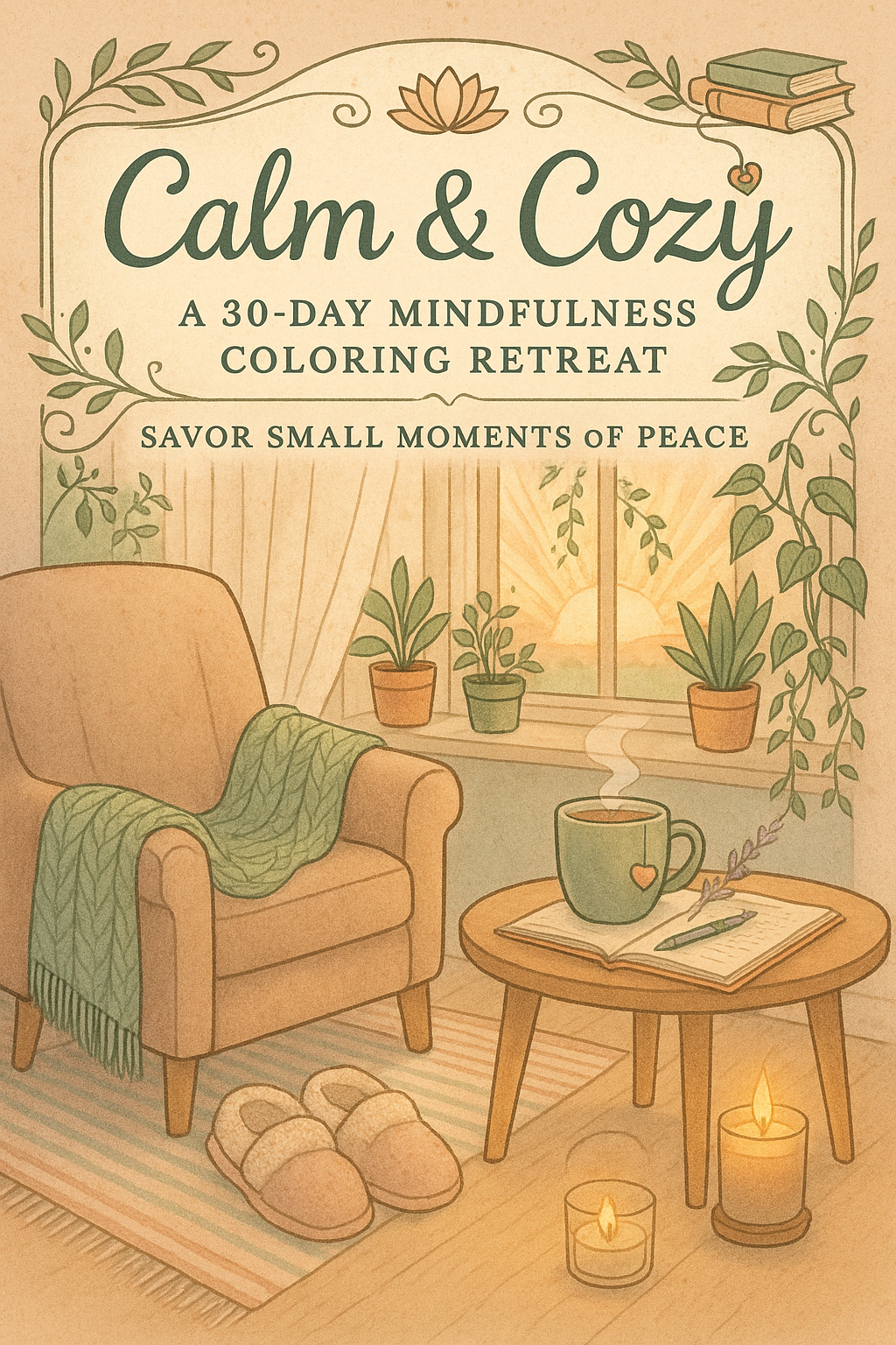 Calm & Cozy: A 30-Day Mindfulness Coloring Retreat